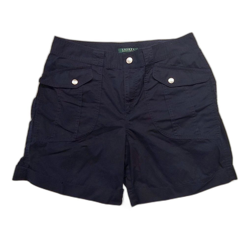 Lauren Ralph Lauren Dark Navy Blue High Waisted Shorts